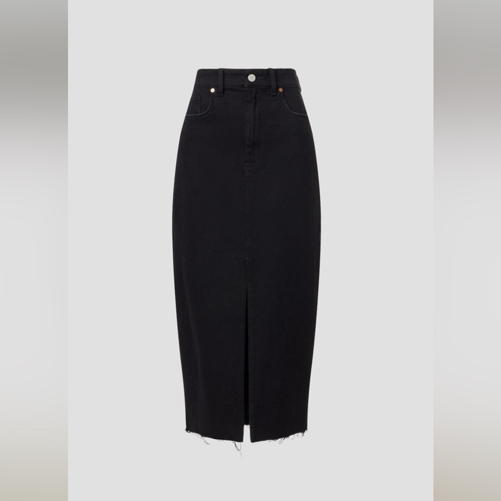 Needed Me Black Denim Maxi Skirt
